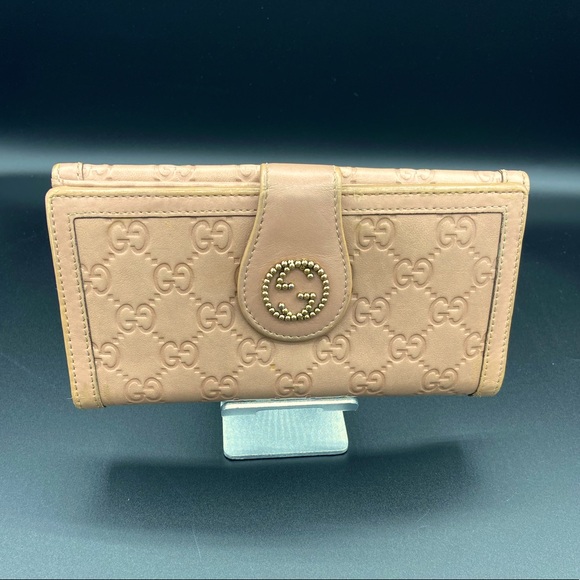 Gucci Handbags - Gucci Guccissima French Flap Leather Wallet.